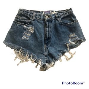 NorthCrest Super Destroyed Jean Shorts